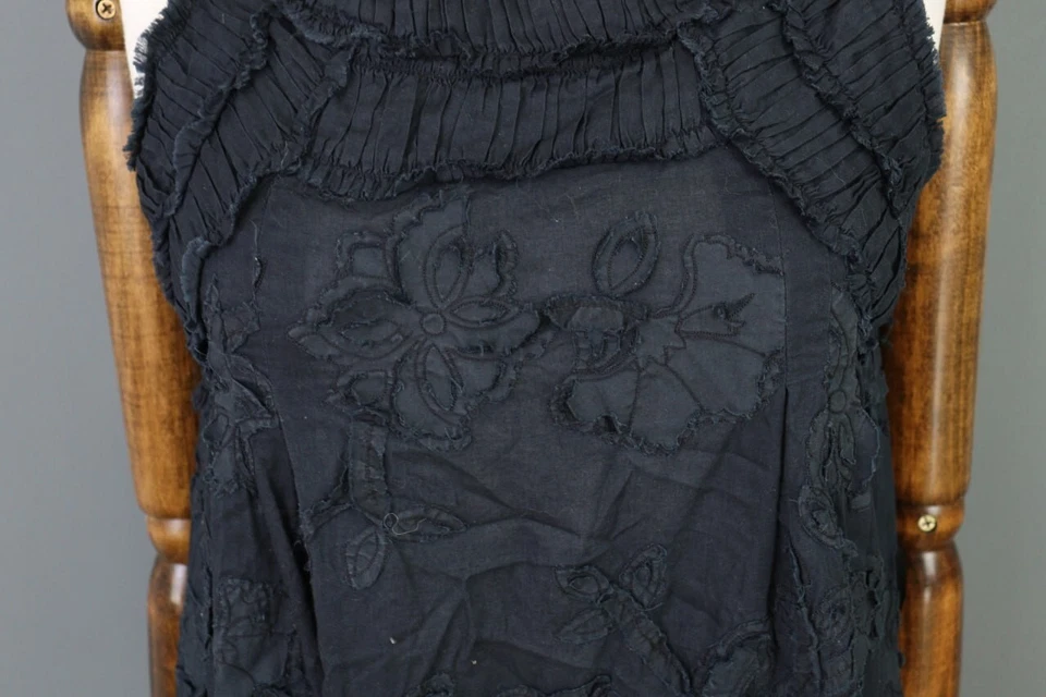 Blusa túnica Philosophy Alberta Ferretti talla USA 4 azul bordado Foto 3 de 4