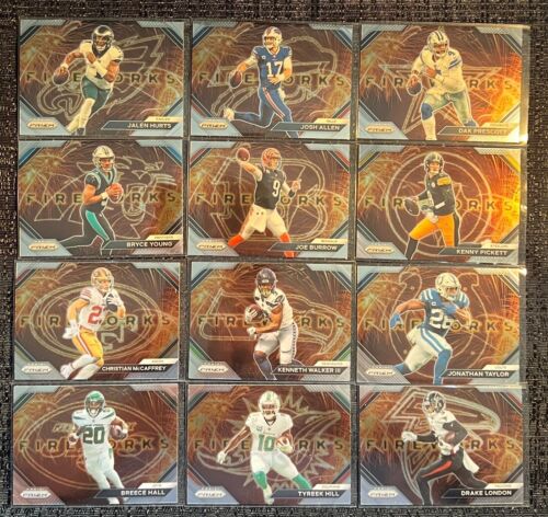 2023 Panini Prizm FIREWORKS Insert Complete Your Set You Pick Football Card PYC - Foto 1 di 23