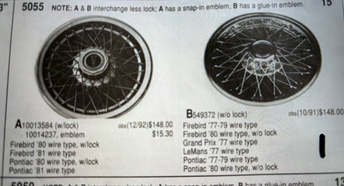 1977-81 Pontiac Firebird Tempest Grand Prix Wire Hubcaps 4 Oem Great Condition - Bild 11 von 11
