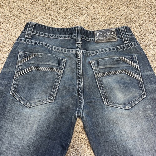 Postage Jeans Mens Size 32 Blue Denim Modern Vintage Distressed 32 X 30 - Picture 15 of 16