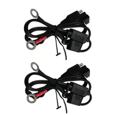 2pcs Quick Connect Motorcycle Battery Charge Ring Charger Terminal Harness 12V