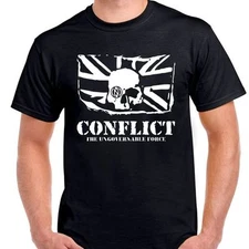 Conflict The ungovernable force skull anarchy  T shirt Tee all sizes and colors