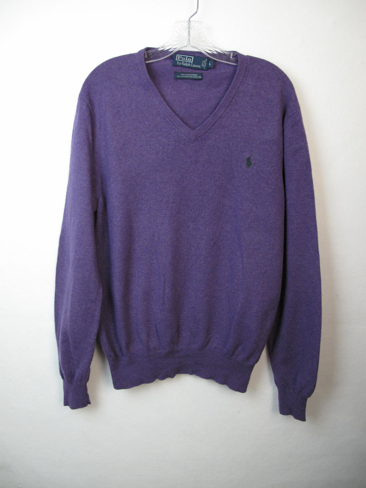 Felpa pullover Polo Ralph Lauren da uomo grande viola pony casual