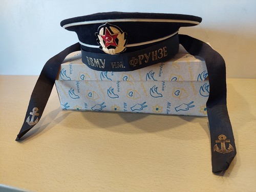 Gorra de la Marina Soviética Sombrero Militar Beskozyrka VVMU Frunze. URSS Leningrado Raro - Imagen 3 de 23