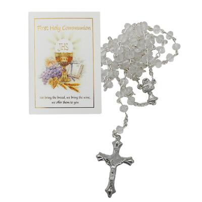 PRIMA COMUNIONE MISSAL Libro, Rosario Perline E Foto Cornice Set Regalo