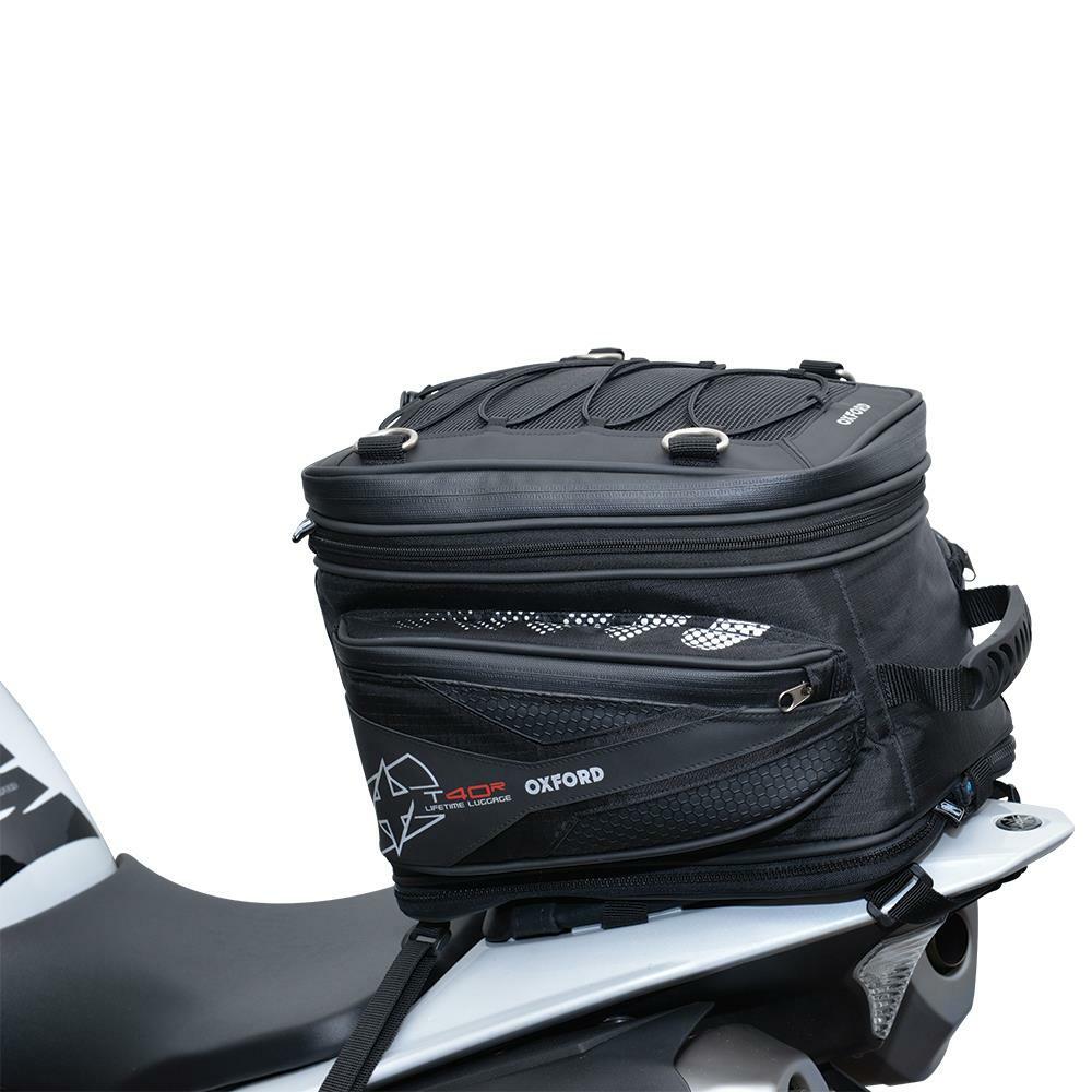 Oxford T40R Waterproof Motorcycle Tail Pack Motorbike Tail Bag Black OL325