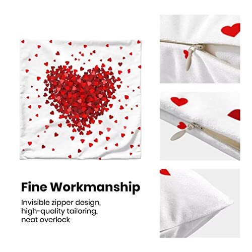 Happy Valentine's Day Pillow Covers 20x20 Inch Set of 2 Red Heart Love Decora... eBay