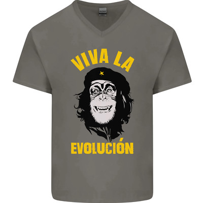 Lustig Che Guevara Evolution Affe Atheist Herren V-Neck Baumwolle Maglietta