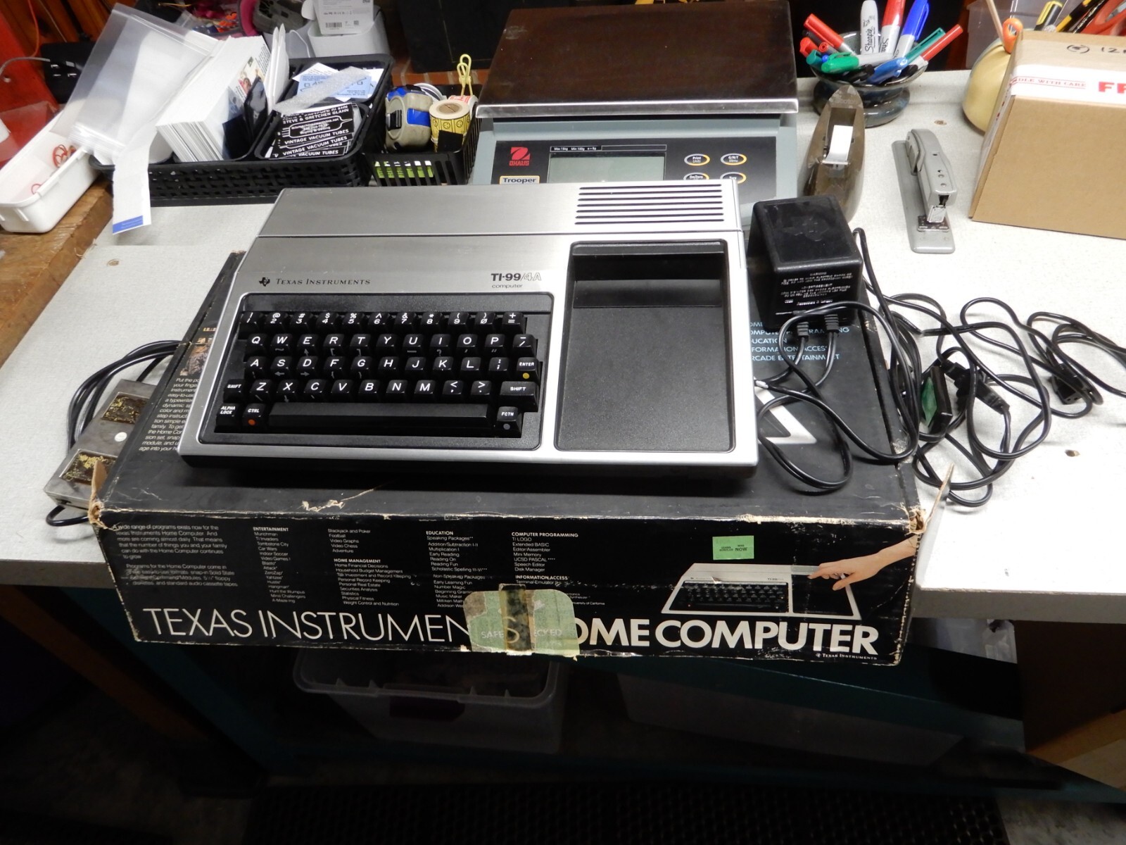 TI TI-99/4A Vintage Computer In Original Box w/Power Supply Untested | eBay