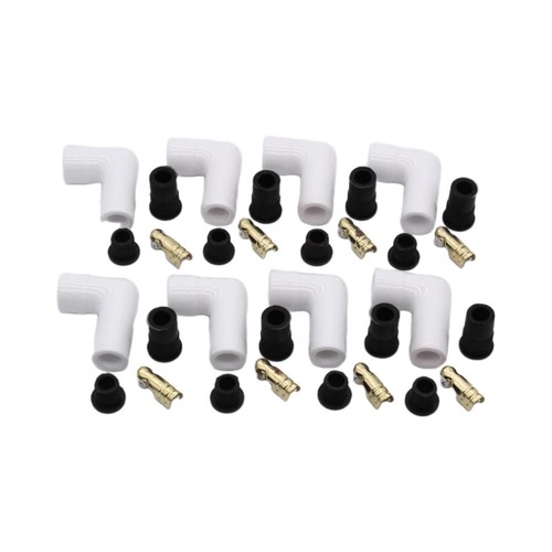 Generic Ceramic Spark Plug Boot Kit Pack of 8 Repair Parts 90 Degree Angled