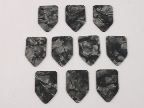 PENTAGON PLECTRUMS Bert Weedon style 10 Black Pearl Celluloid Picks Thin 0.5mm