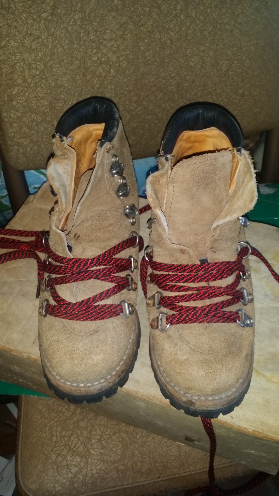 herman Mountain Boots Womens Size 9 M Brown Suede Made in USA Hiking