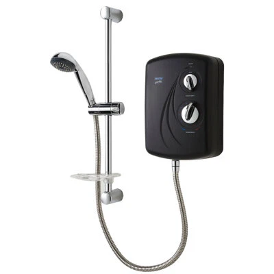 Triton Enrich SFXENR10BLK Single Spray Pattern Black Hot Electric Shower, 10.5kW