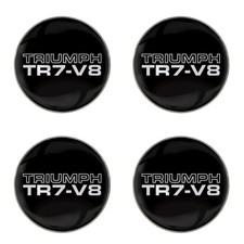 Triumph TR7 V8 Logo Self Adhesive Set of 4 Gel Wheel Centres