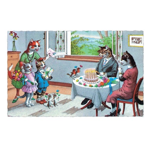 Laughing Elephant! Delightfully Dressed Cats. Art Portfolio! Eugen Hartung. - Picture 8 of 10