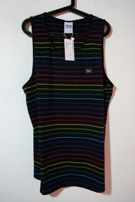 Rare ORISUE black tank t-shirt punk hip hop rap surf disco tank top