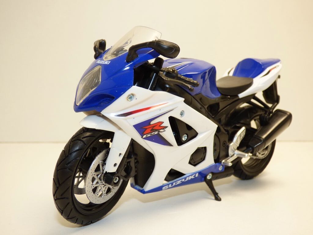 Suzuki GSX-R 1000 bleu 1/12, réplique de précision Die-Cast aux finitions premium