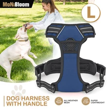 Soft & Comfortable Reflective No Pull Dog Pet Harness Adjustable w/Padded Handle