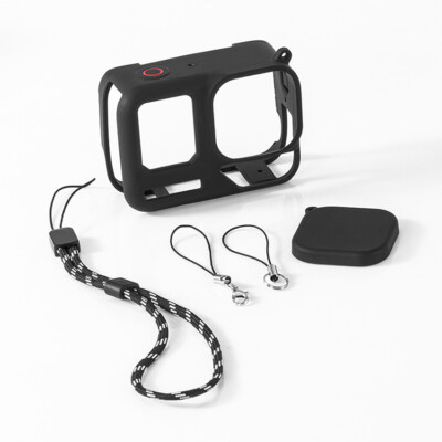 Für Insta360 Ace Pro 2 Silikon Hülle Schutzhülle mit Objektivkappen & Lanyard