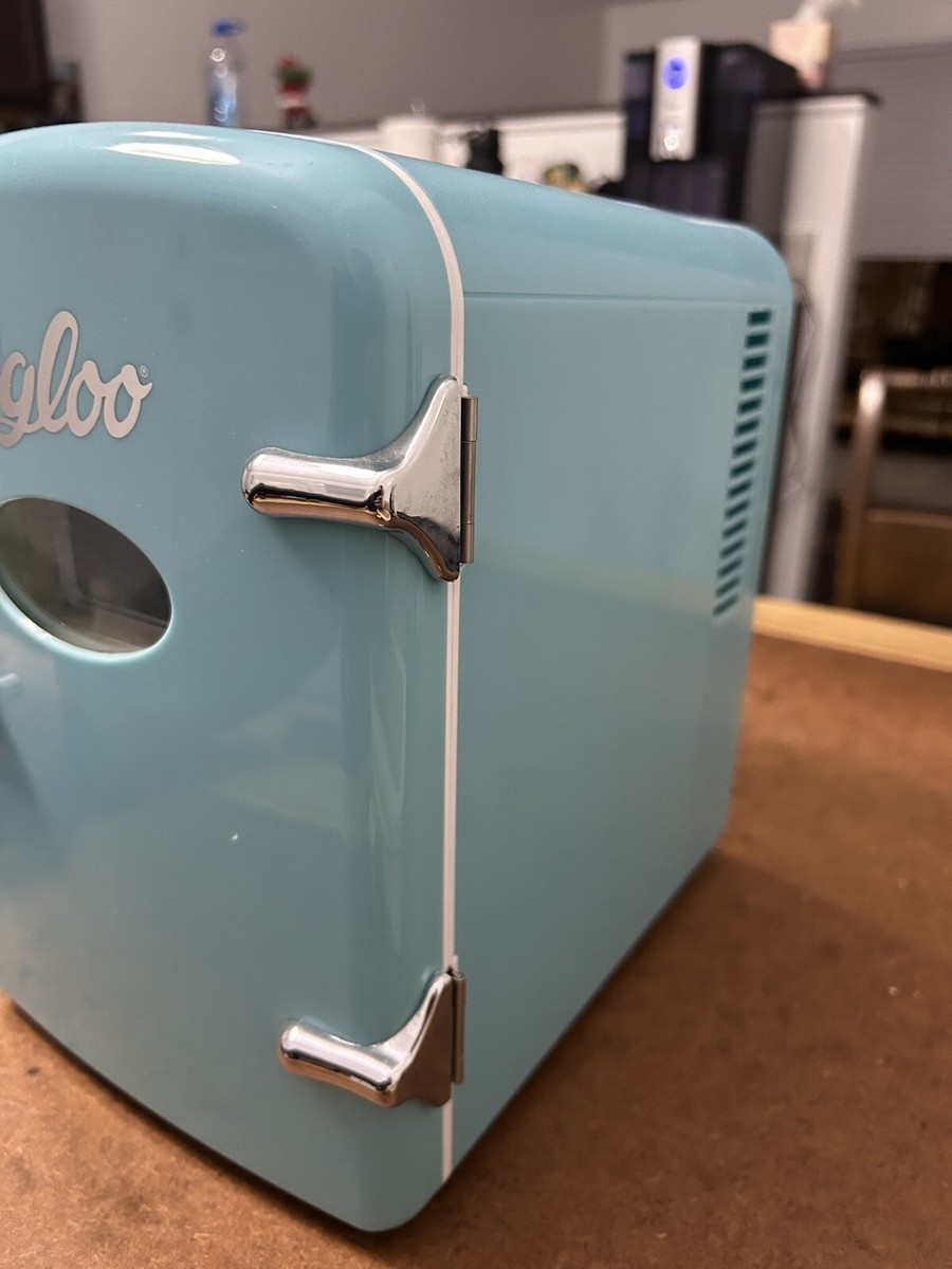 Retro Igloo Mini Fridge Model MIS129C-Blue 6 Can Beverage Mini