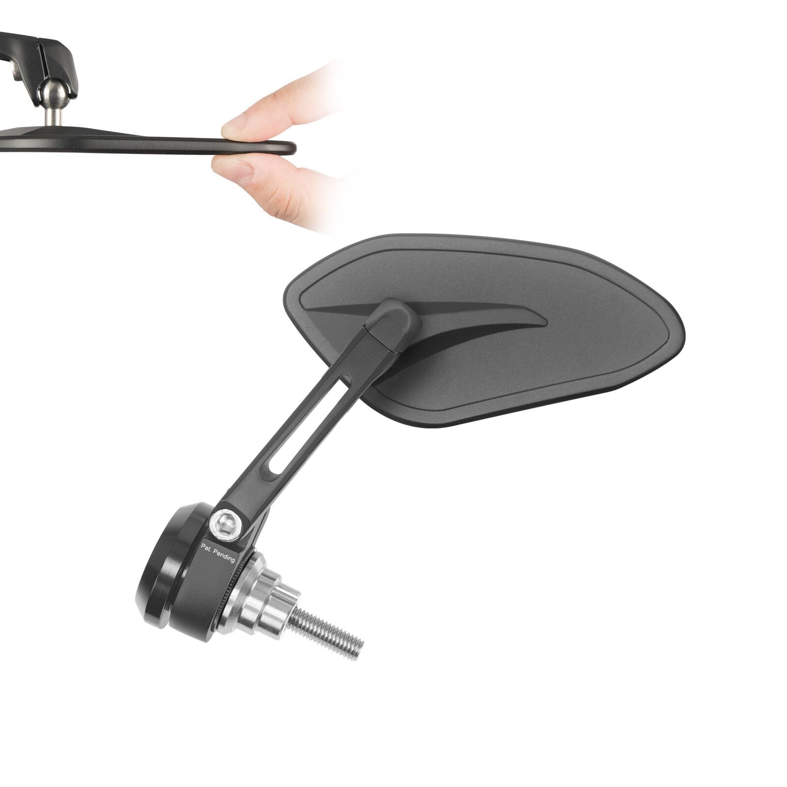 Bar end mirrors super slim HORUS black fits Indian Scout Bobber ε