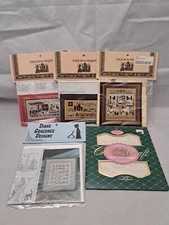 Lot of 4Counted Cross Stitch Patterns: Amish Wedding,  Grandma Alphabet Harvest