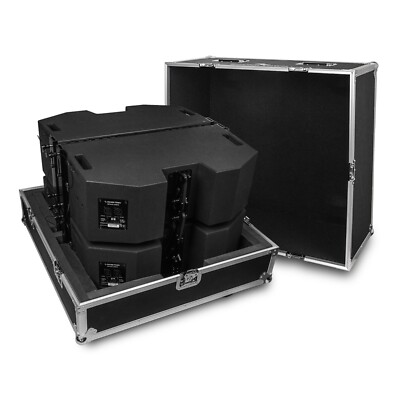 Sound Town 4x ZETHUS-208BV2 Dual 8'' Passive Line Array Speaker + Case Z208BX4-IF