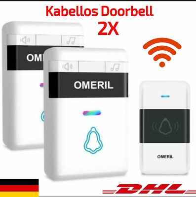 Wireless Klingel Door Bell Doorbell Outdoor Waterproof  Wireless 300M Omeril