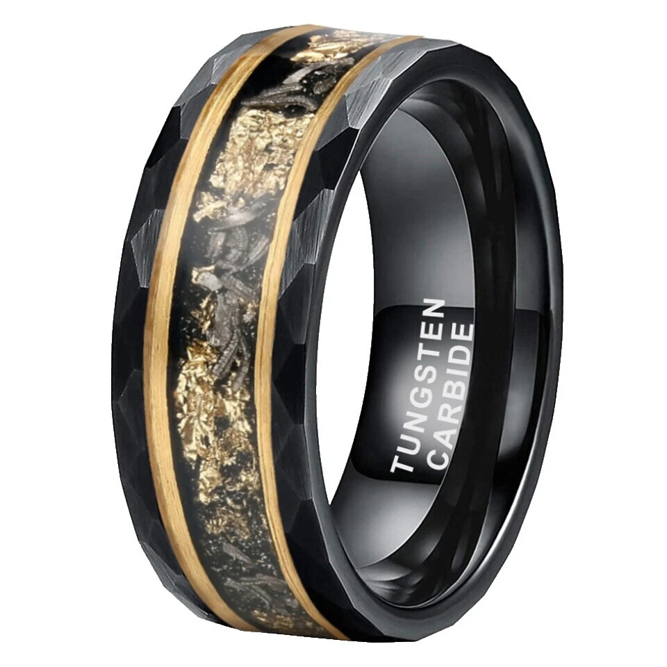 Anéis masculinos de Turquesa Preto