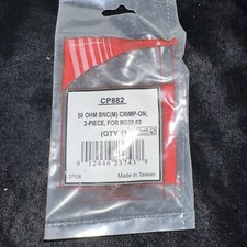 LOT of 52NEW 50 OHM BNC M CrimpOn 2 Piece Connector for RG59 RG62
