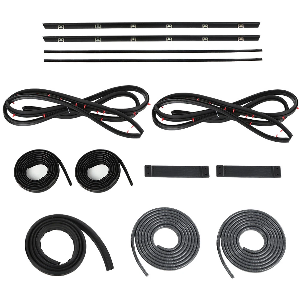 For Suzuki Samurai SJ410 SJ413 Door Window Trim Molding Seal Garnish Whisker Set Foto 2 de 4