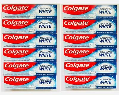 Colgate Advanced White Toothpaste 100ml Pack of 6 or 12 Free P&P