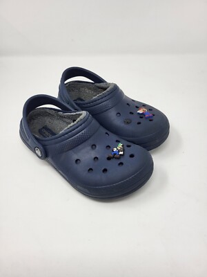 Crocs Classic Lined Clog-K Blue Size J2
