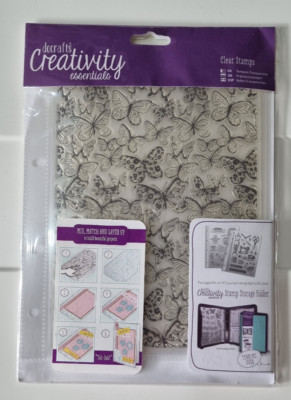 Stempel docrafts Creativity Essentials Butterflies Background A5 Clear Stamp