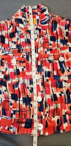 Red White & Blue Jacket Vtg American Flag Patriotic Patriot Sz 10 Ruby Rd Blazer - Picture 6 of 12