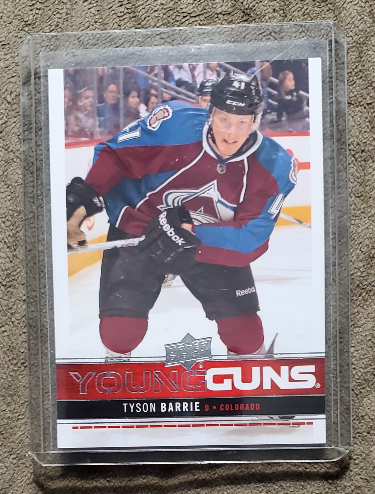 2012-13 UPPER DECK #212 TYSON BARRIE YOUNG GUNS RC COLORADO AVALANCHE FREE SHIP