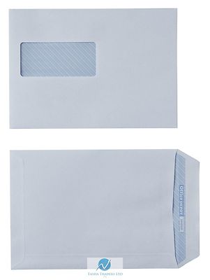 400 recycelte Geschäftsumschläge C5 weiß selbstklebend mit Fenster 100 g/m² 162 x 229 m