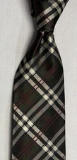 THE GLENLIVET COLLECTION 100% SILK NECKTIE RED TAN MOSS PLAID KINLOCH ANDERSON