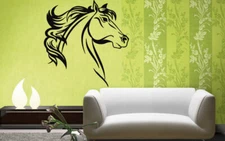 Horse Head Mustang Bronco Animal Kids Decor Wall Mural Vinyl Art Sticker (z773)