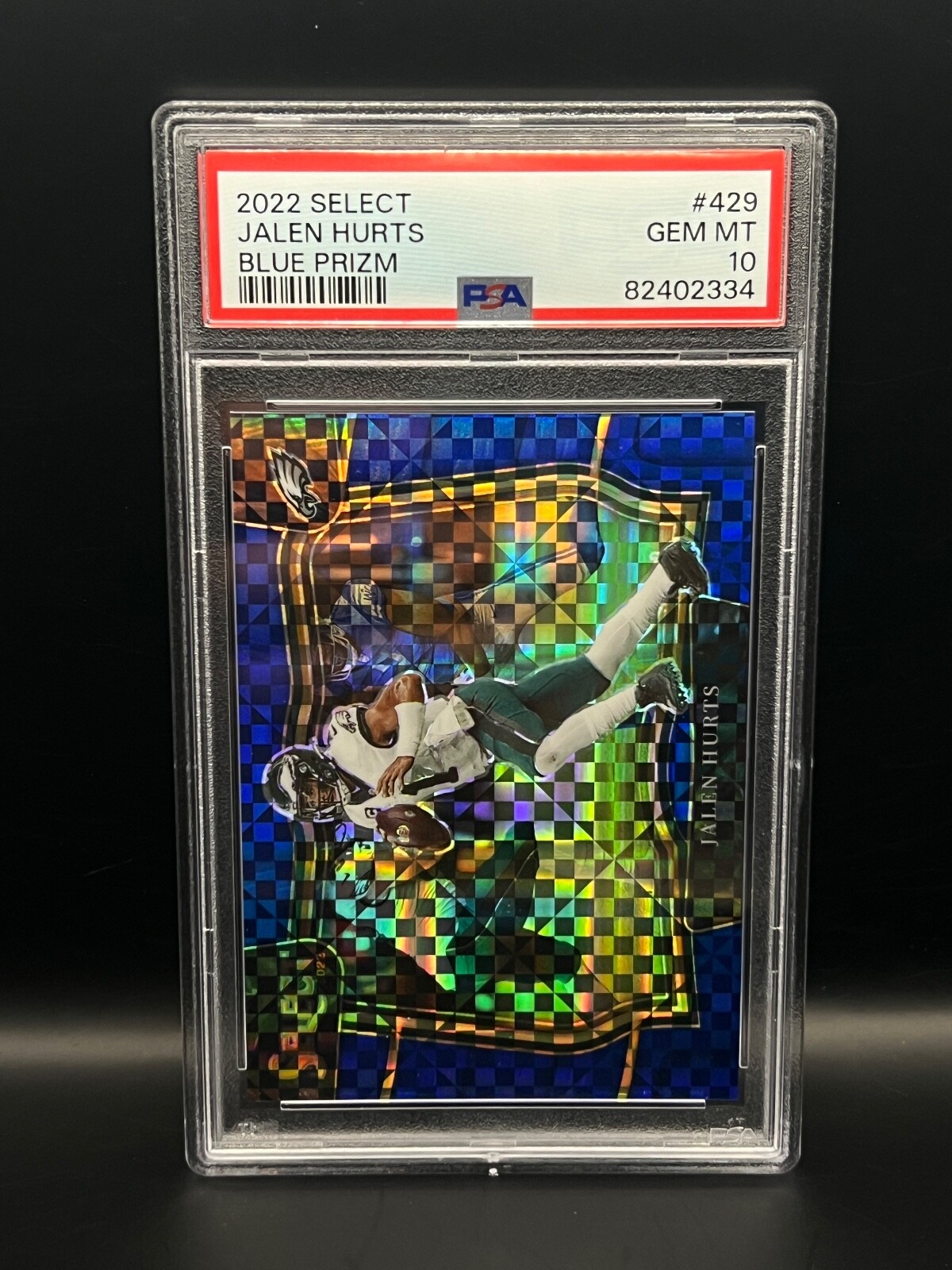 2022 Panini Select - Field Level Blue Prizm #429 Jalen Hurts 9/49 GEM MT PSA10