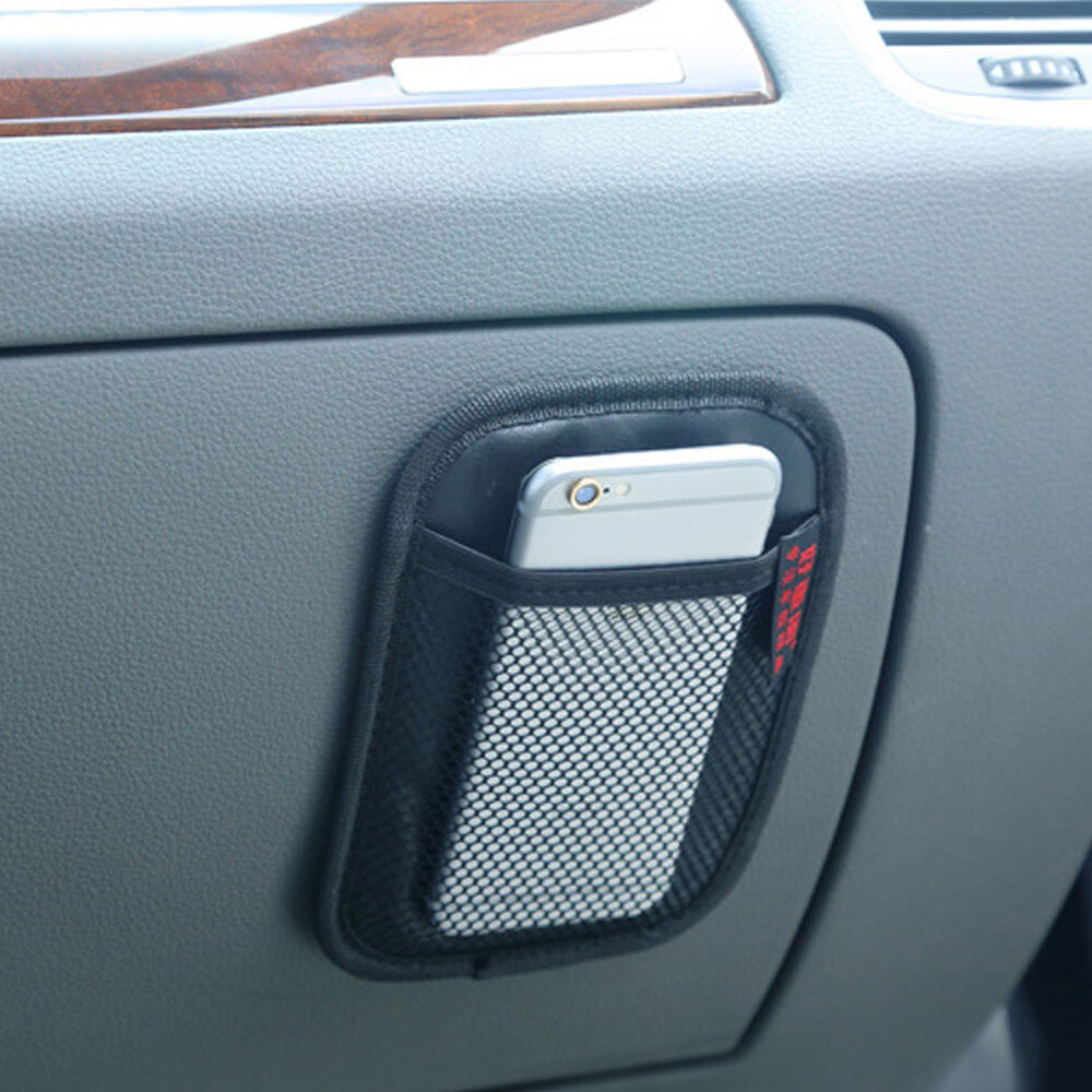 Car Interior Phone Storage Bag Holder Adhesive Organizer Accessories Universal