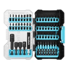 DuraTech 53 PCS Impact Screwdriver Bit Set with Tough Case S2 Steel Security ...