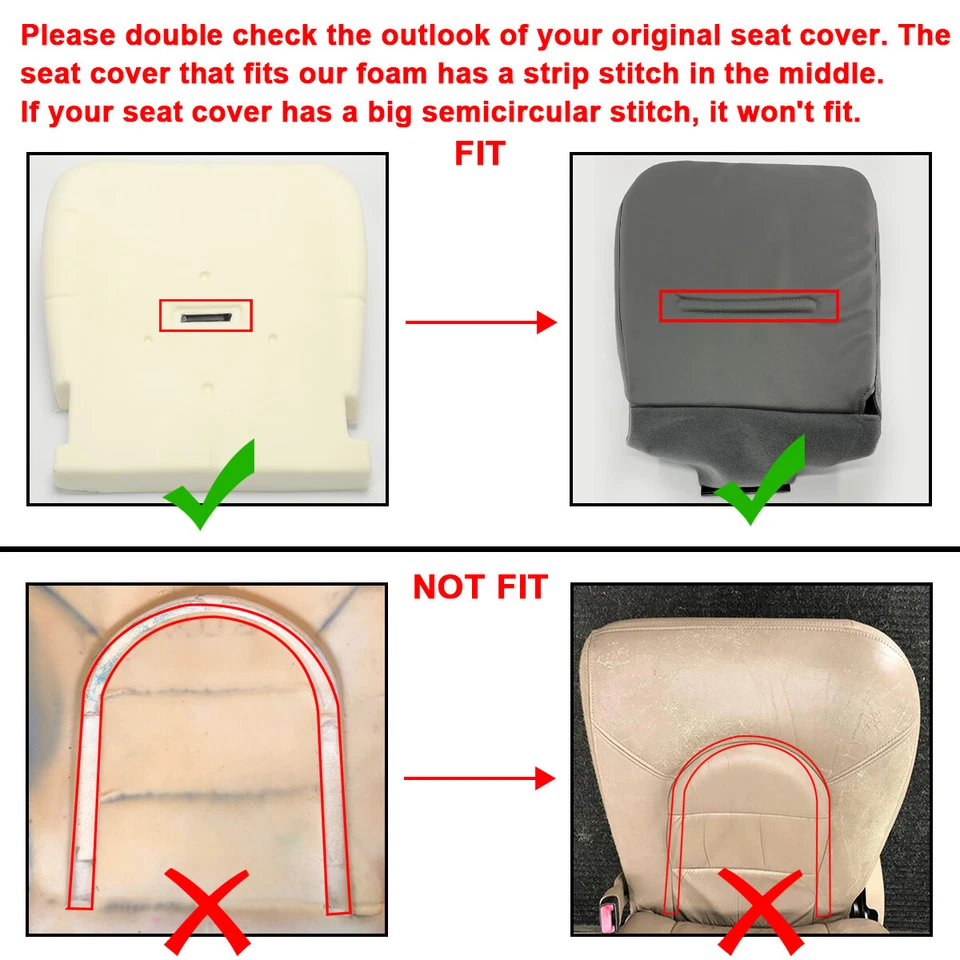 Cojín de espuma para asiento inferior izquierdo para Ford F250/F350/F450/F550 Super Duty 99-07 Foto 2 de 4