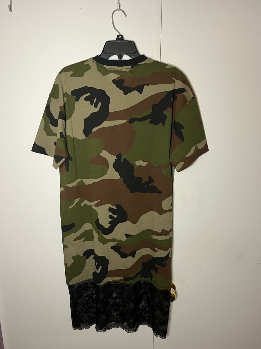 Adidas Originals Womens Camo Lace Shirt Dress H59016 size XS