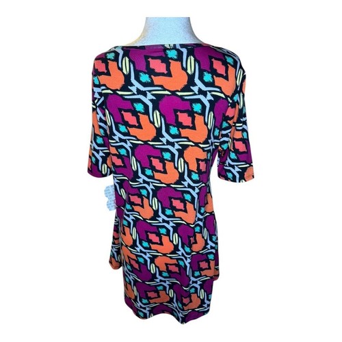 NEW LuLaRoe Women's Small Multicolor Geometric Tunic Perfect T Short Sleeve NWT - Picture 3 of 6