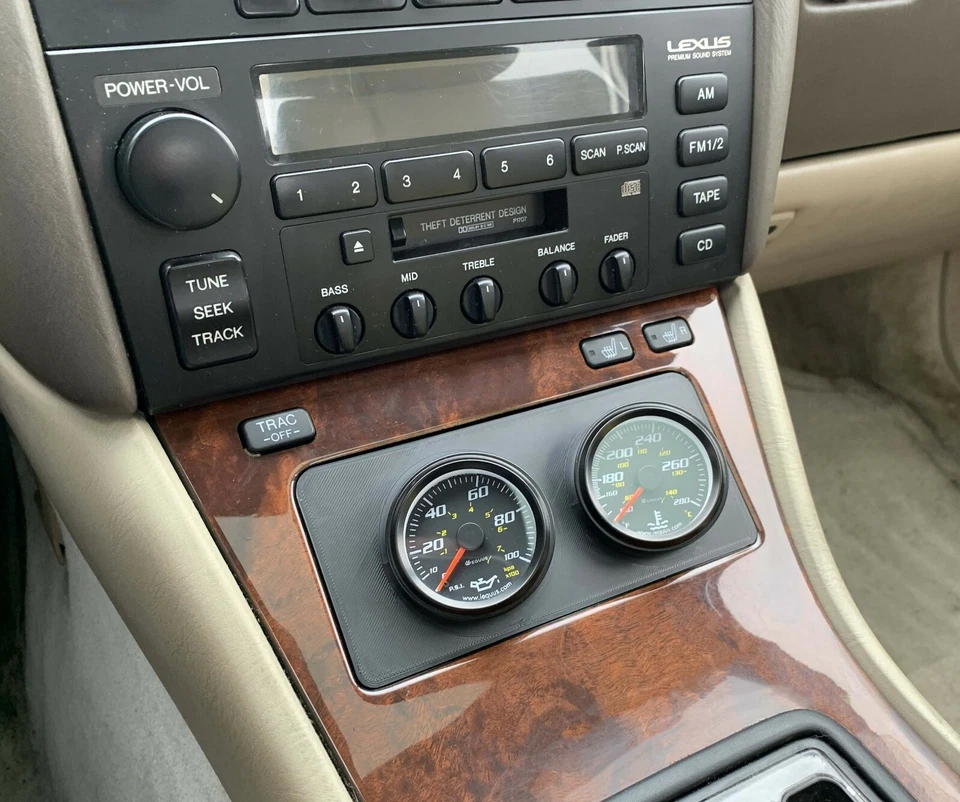 LS400 95-00 consola central gauge pod Foto 3 de 4