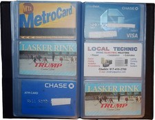 New 60 Card Holder Leather Business Cards ID Case Photo holder; ATM Cards B N+*