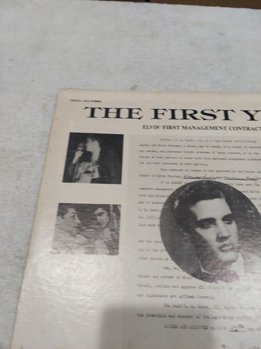 ELVIS PRESLEY +Scotty+ Bill LP-THE FIRST YEAR. Limited Edition Gold Label- RARE - Picture 15 of 19