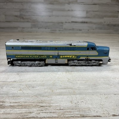 American Flyer 466 Comet S Gauge Diesel Locomotive Blue Silver Vintage AF