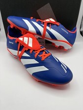New Adidas Predator League FT FG Soccer Cleats Blue Foldable Tongue Size 12